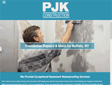 Tablet Screenshot of pjkconstruction.com